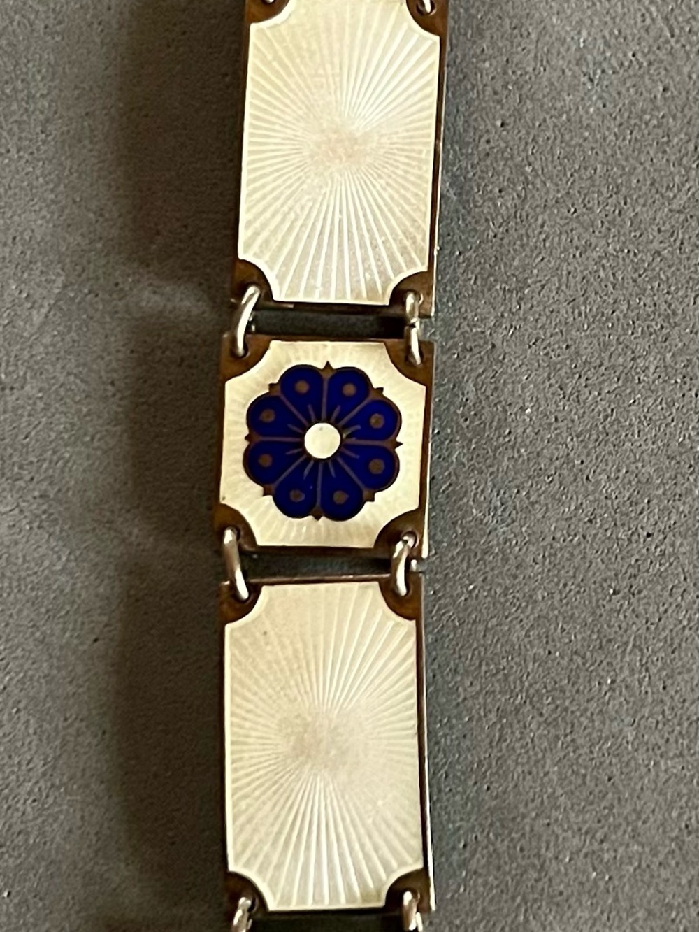 Vintage enamel bracelet by David Andersen Norway Sterling 925 - Picture 2 of 5